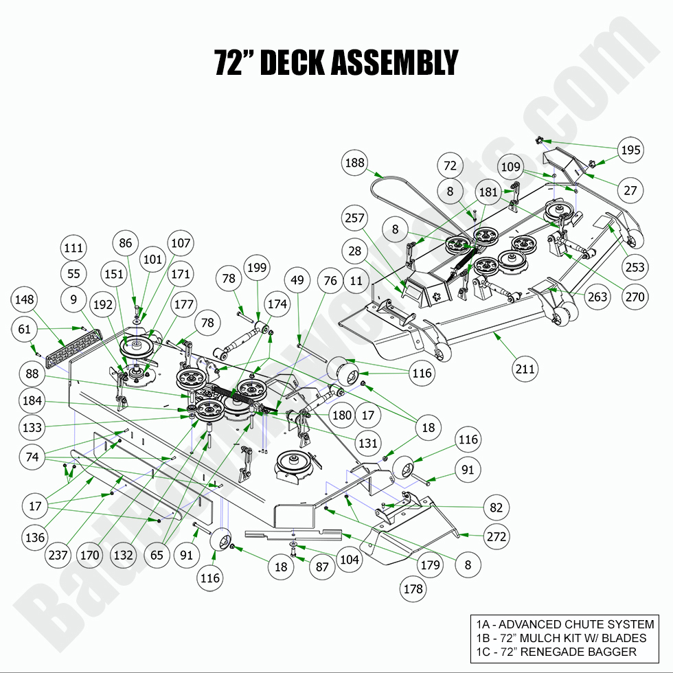 2860 - Bad Boy Mower Parts Lookup > 2022 > Renegade - Gas > 72\" Deck Assembly